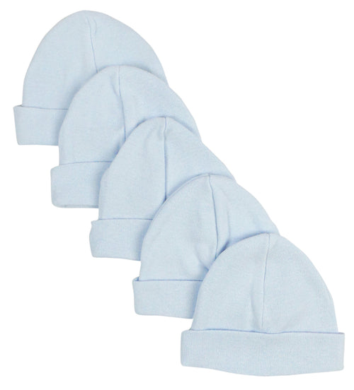 Bonnets bleus pour bébé (paquet de 5)