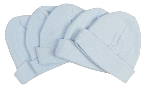 Bonnets bleus pour bébé (paquet de 5)
