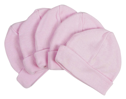 Bonnets roses pour bébé (paquet de 5)