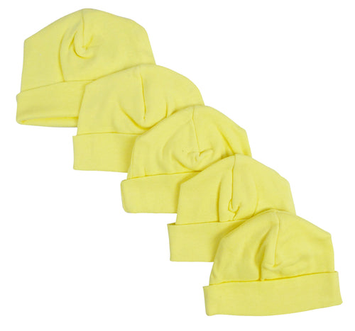 Bonnets jaunes pour bébé (paquet de 5)