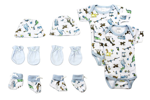 Ensemble layette 8 pièces pour nouveau-né garçon – Cadeau de naissance