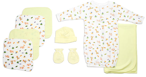 Ensemble layette neutre 8 pièces pour nouveau-né – Cadeau de naissance