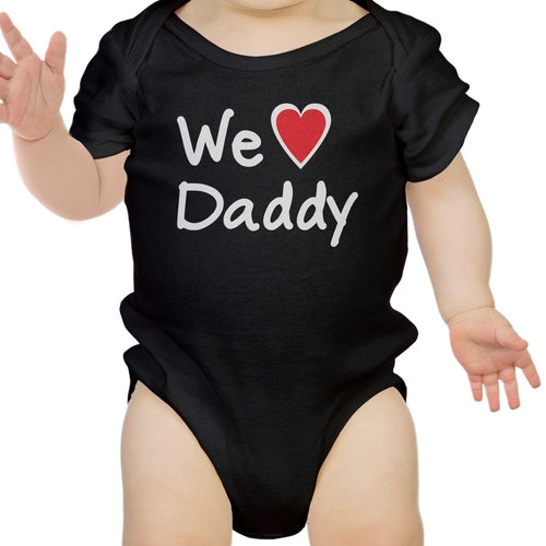 Cache-couche noir « We Love Dad » pour bébé