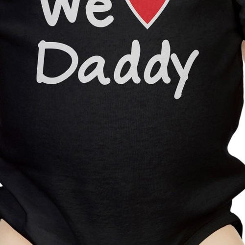 Cache-couche noir « We Love Dad » pour bébé