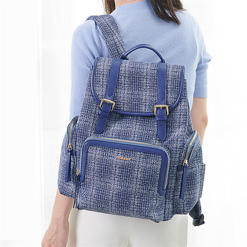 Sac à couches à dos en tweed Sunveno