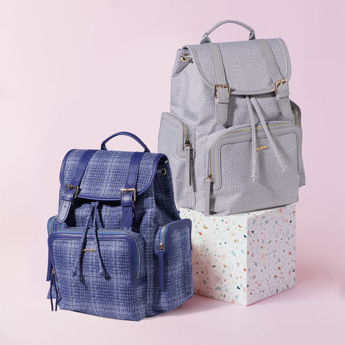 Sac à couches à dos en tweed Sunveno