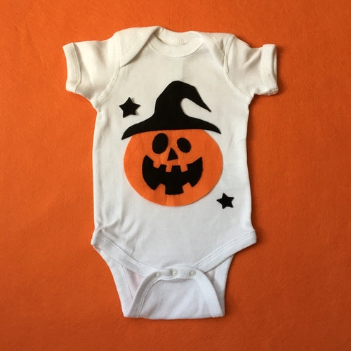 Cache-couche citrouille-sorcière pour bébé – Costume d'Halloween